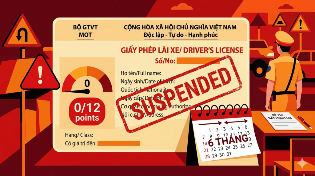 Bị Trừ Hết 12 Điểm Giấy Phép Lái Xe Thì Sẽ Như Thế Nào?