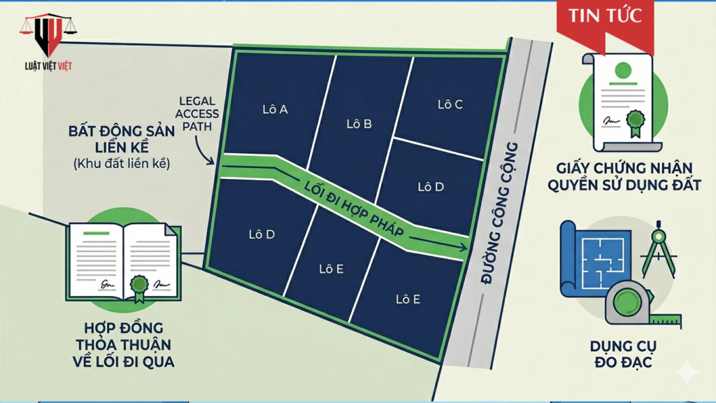 Tách thửa đất phải có lối đi hợp pháp theo Luật Đất đai 2024 và Nghị quyết 254/2025/QH15 — quy định mới người dân cần biết